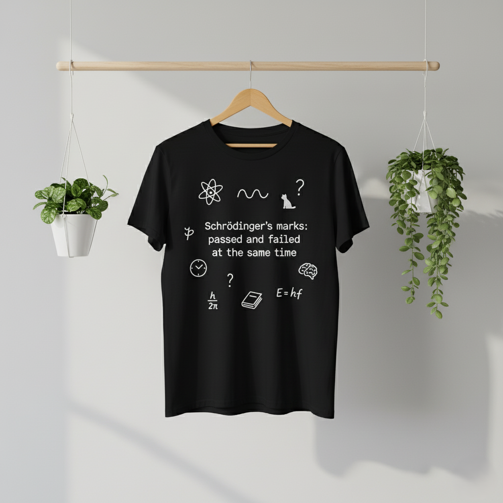 ⚛️ Schrödinger’s Marks Tee — Passed & Failed at the Same Time 😵💫